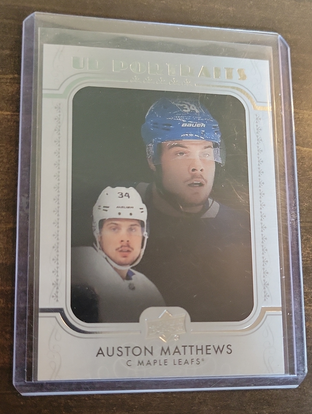 2019/20 Auston Matthews UD Portraits Hockey Card - Blue White
